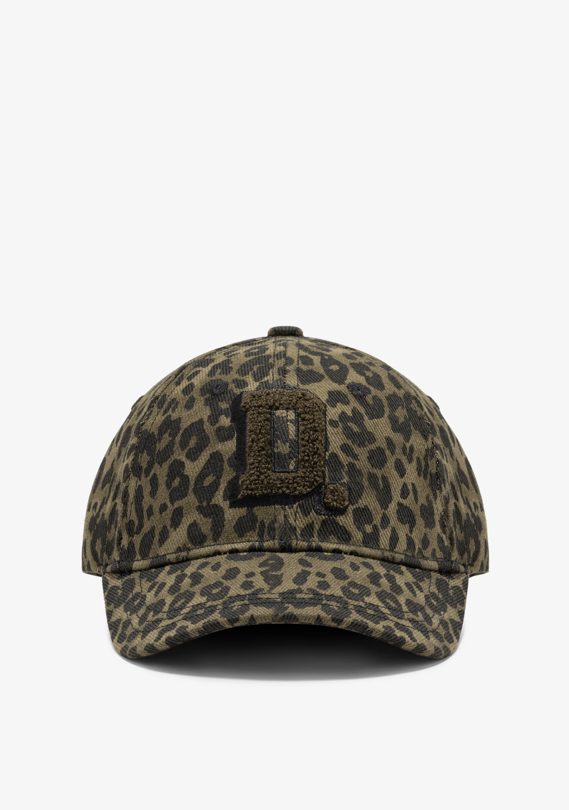 Leopard Baseball Cap Army Green