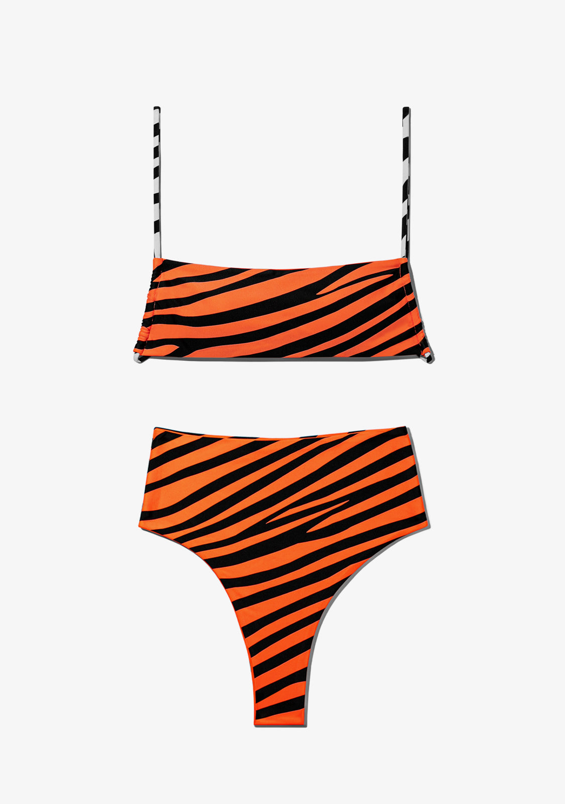 Fiji Top Maui Bottom Bikini Zebra Orange