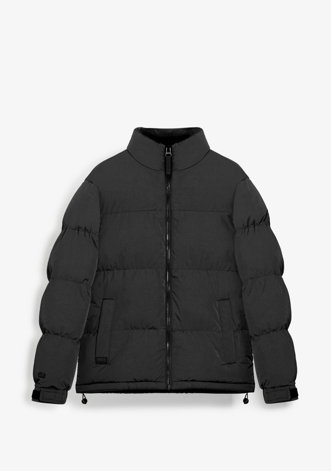 Black puffer bomber jacket online