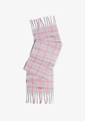 Nordic Bomb Plaid Scarf Grey