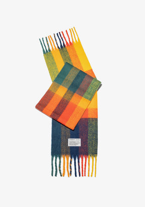 Nordic Bomb Plaid Scarf Yellow / Multi