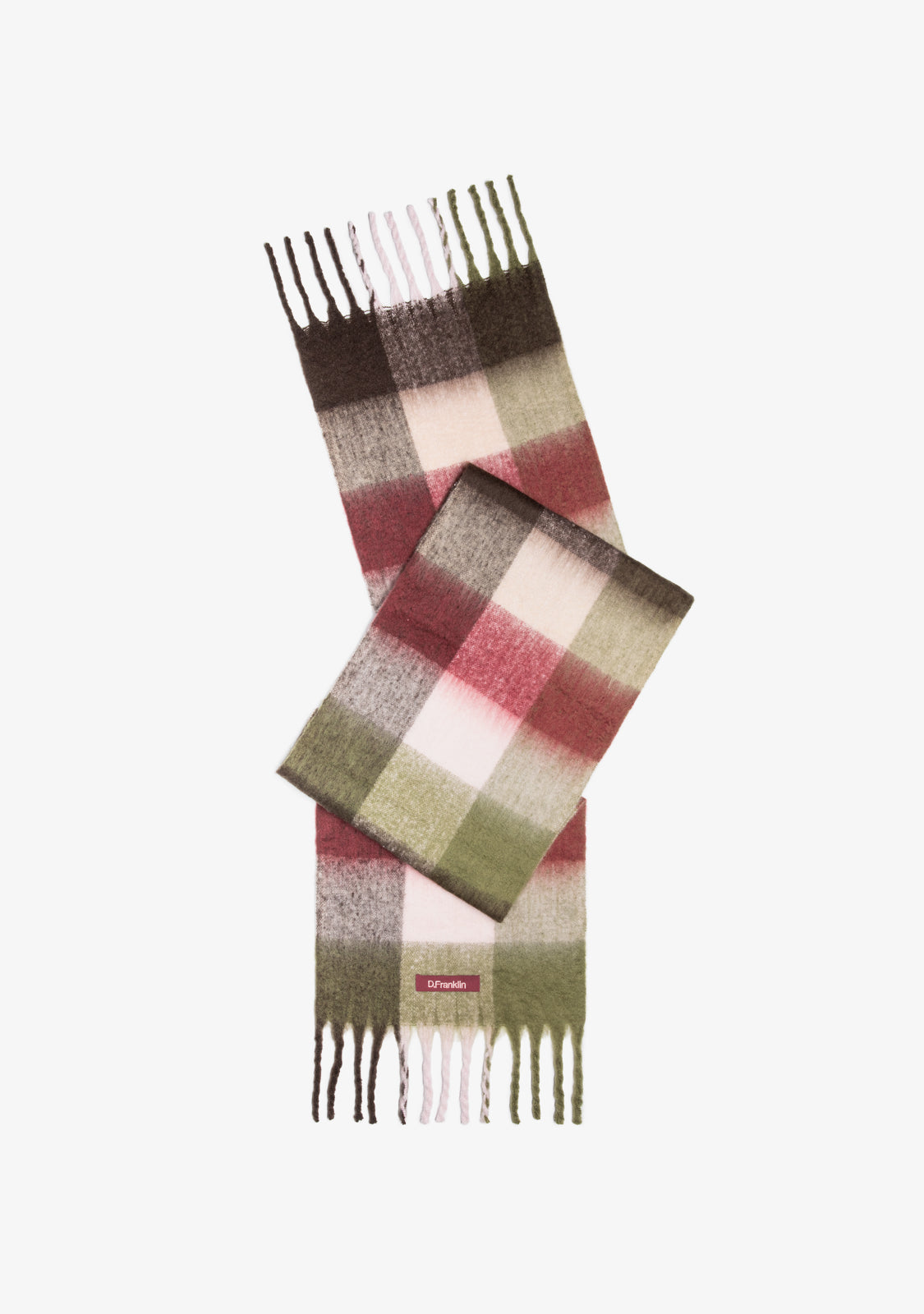 Nordic Check Olive Scarf