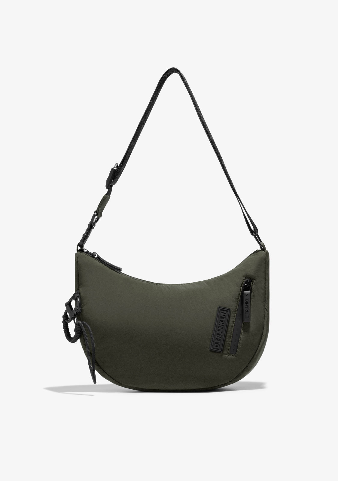 Round Nylon Crossbody Bag Green