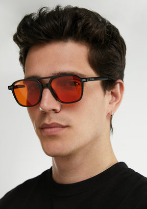 Black and orange glasses online