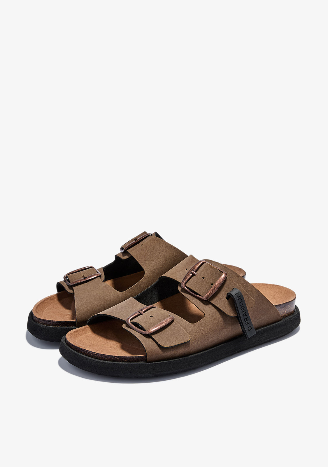 Vibe Sandals Buckle Brown Nobuck / Rose