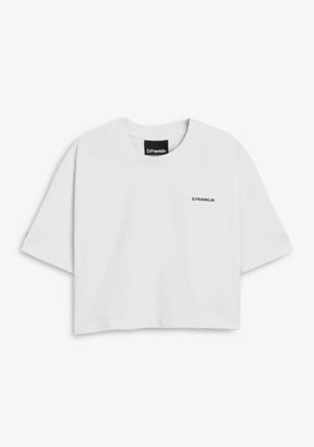 Origins Cropped T-Shirt White / Black