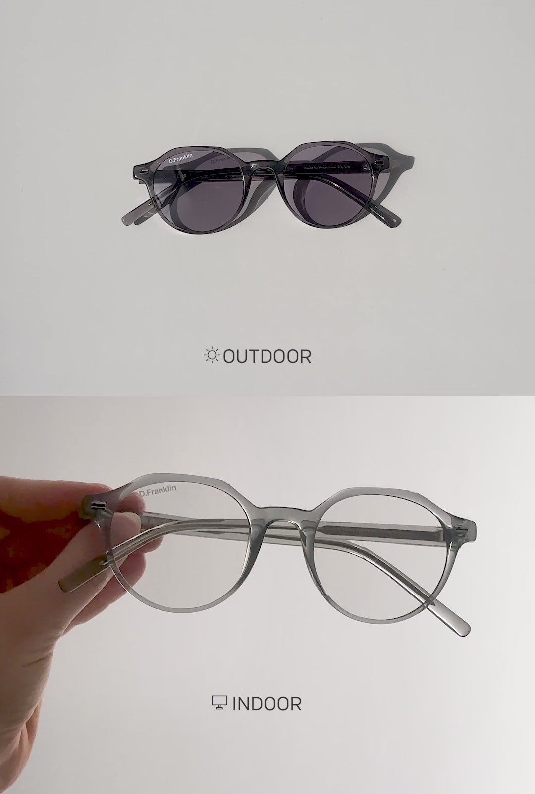 Video laden: Ultra Light S Round Full Photochromic Grey / Grey