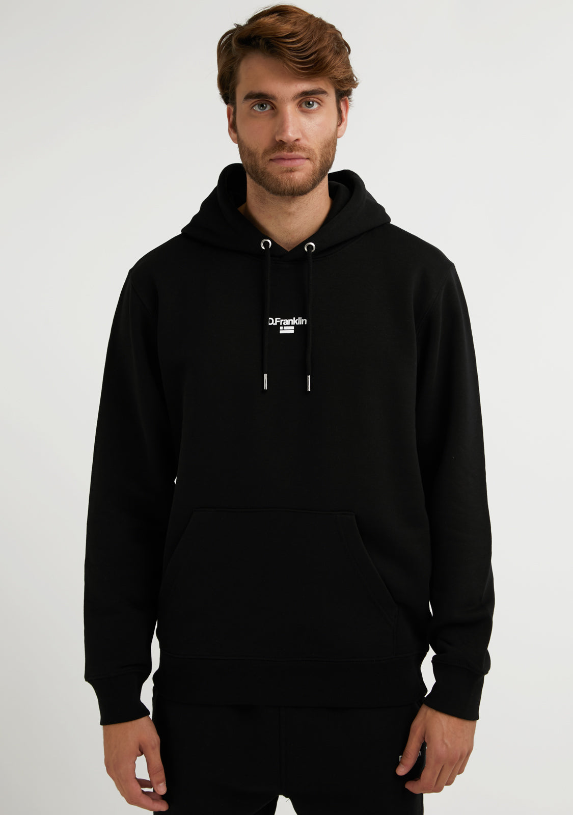 Mid Logo Hoodie Black / White