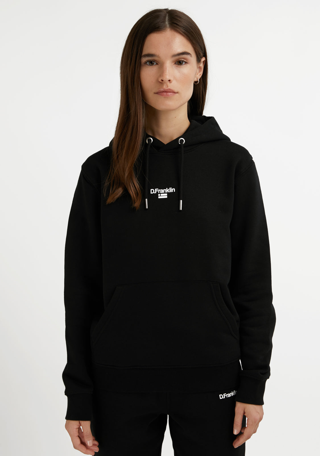 Mid Logo Hoodie Black / White