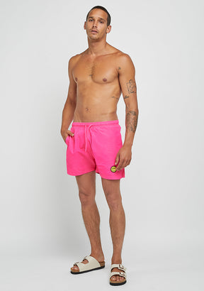 Hot Pink Swim Short Smiley