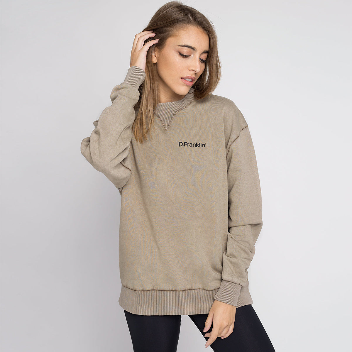 Sweatshirt Oversized Basic Sand