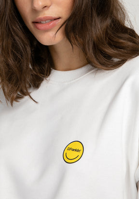 Sweatshirt Smiley Female White