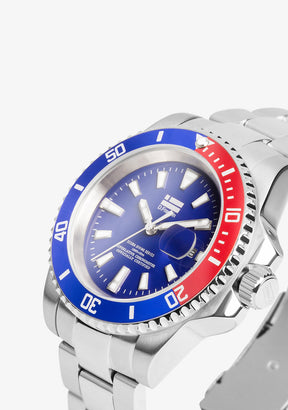 Scuba Diving Steel Blue Red / Blue