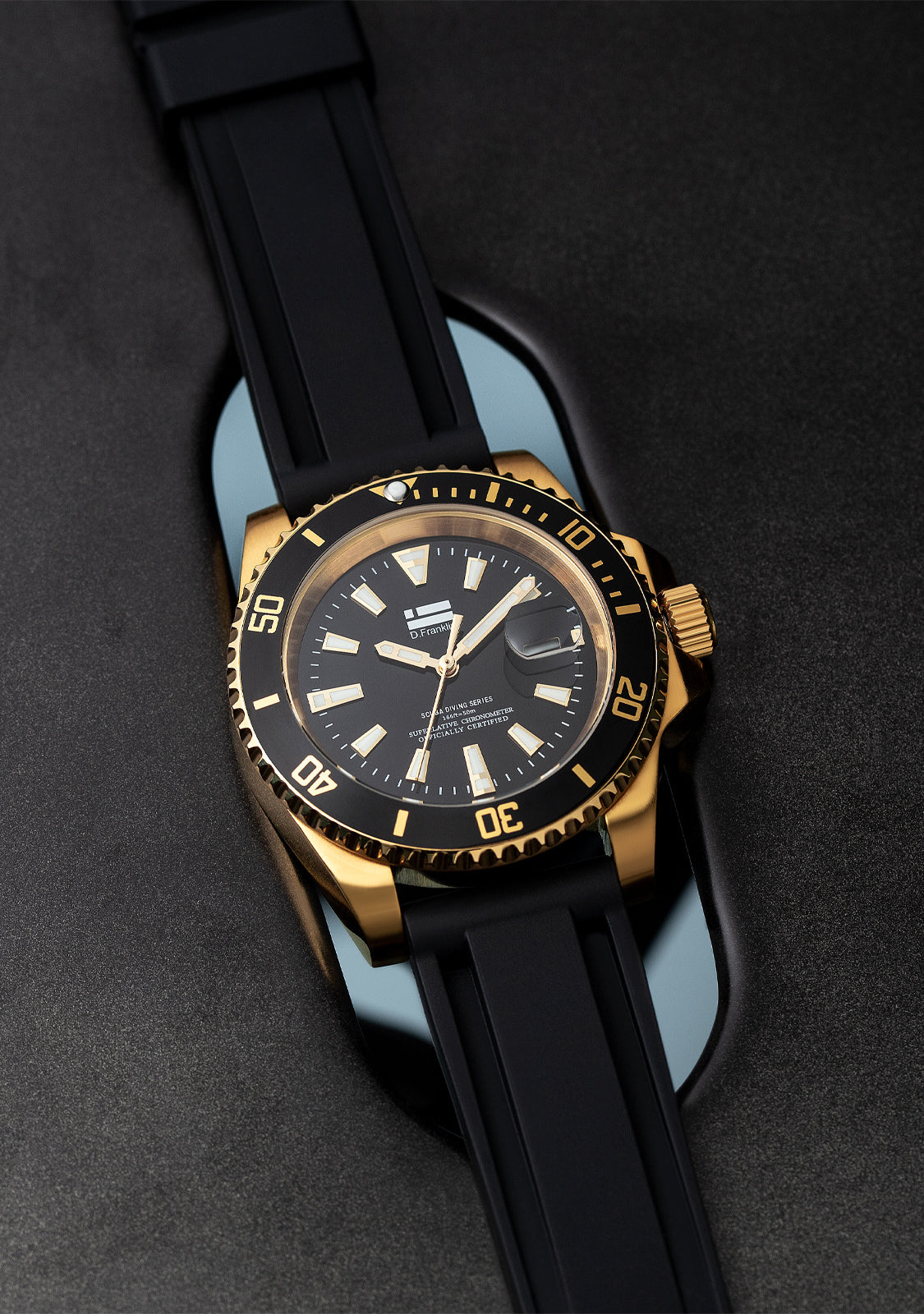 Scuba Diving Black Gold Black