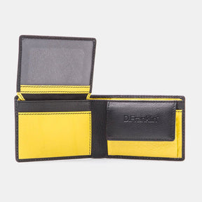 Black / Yellow Leather Wallet
