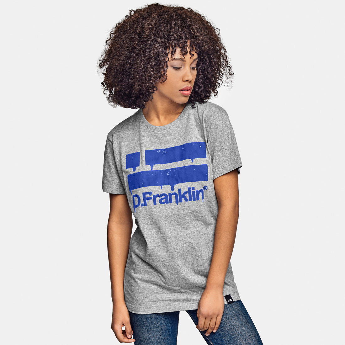 Logo Intense Blue Tee Grey