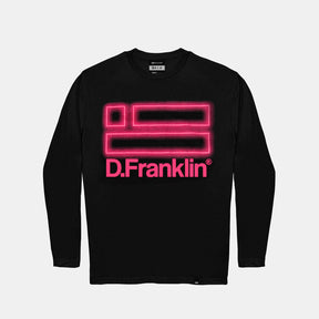 Neon Long Sleeve T-Shirt Black / Pink