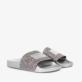 Glitter Slides Silver