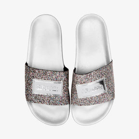 Glitter Slides Silver