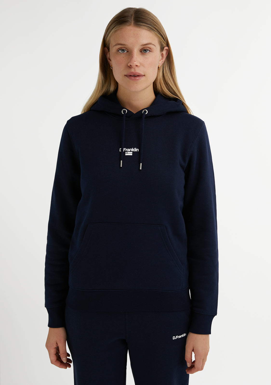 Mid Logo Hoodie Navy / White